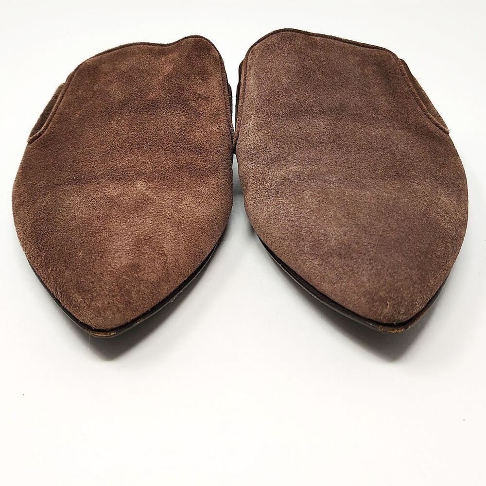 Jenni Kayne Womens 8 38 Shoes Flats Pointed Toe Suede Mules Slip On Brown - Picture 2 of 9